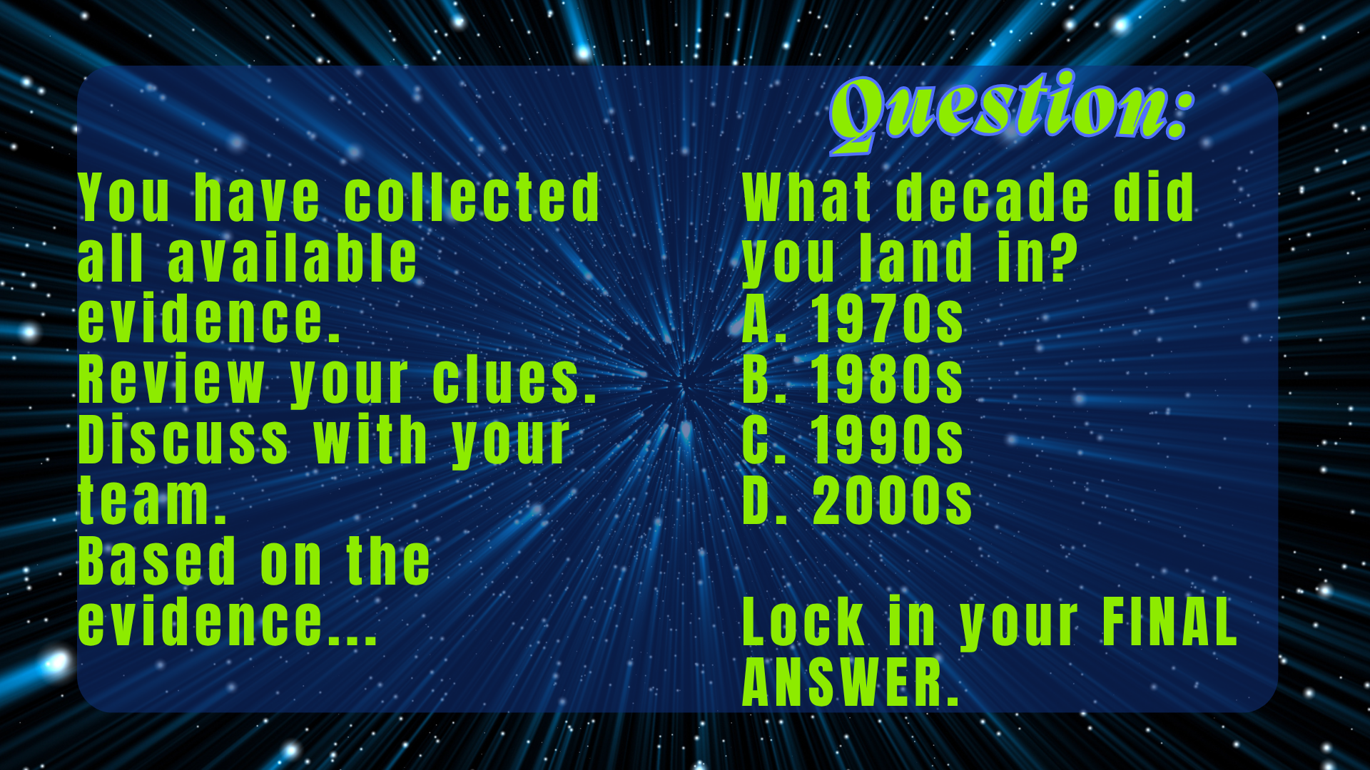 Time Machine Malfunction: The Digital Dawn | 1990s Classroom Mystery Game
