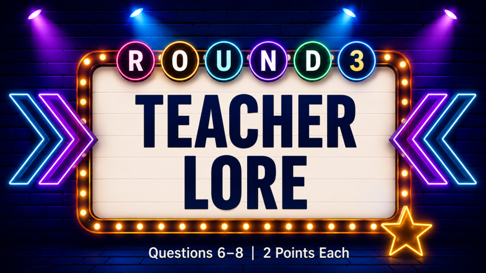 Who’s Teaching This Class? Editable Teacher Trivia Game