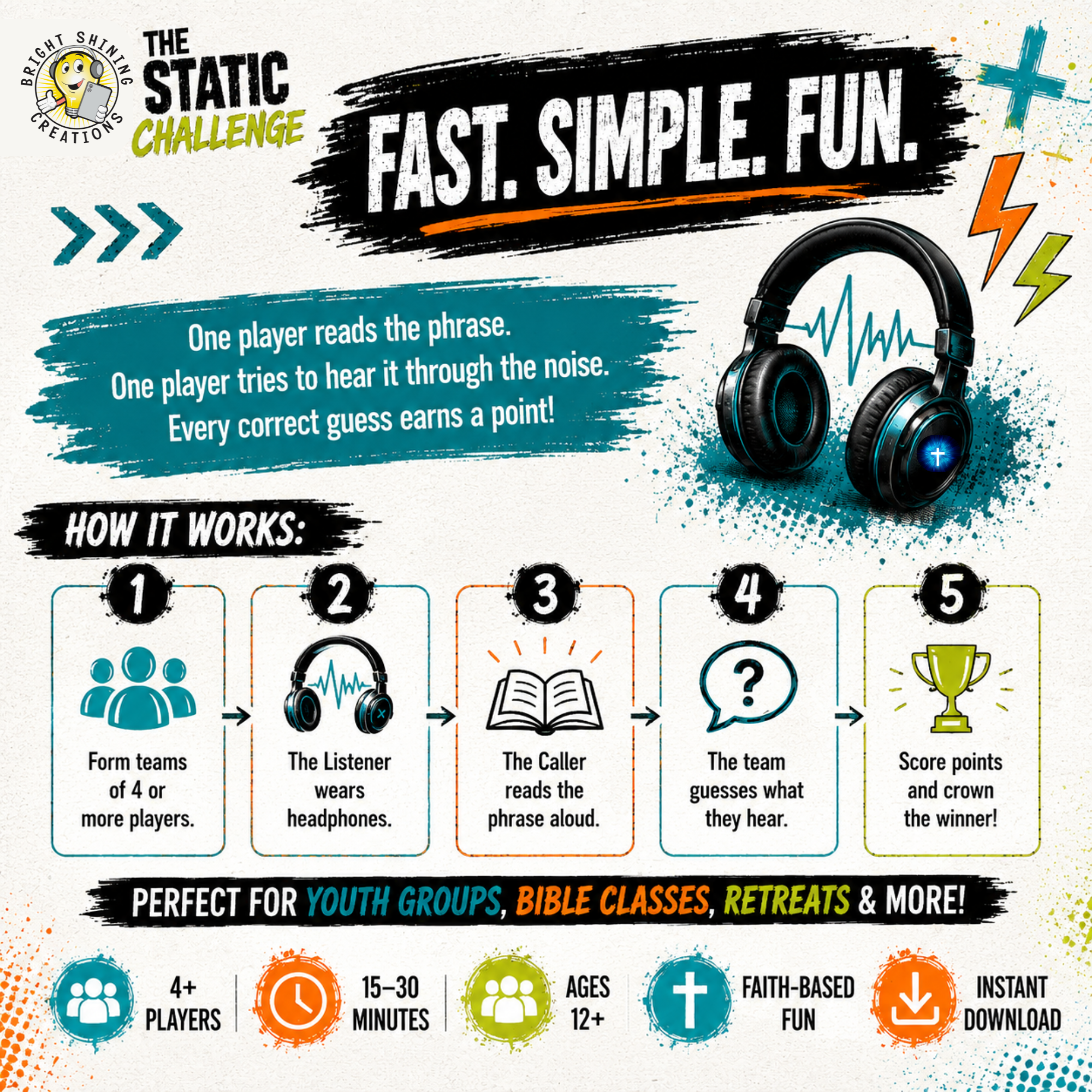How The Static Challenge faith-based headphone game for teens works