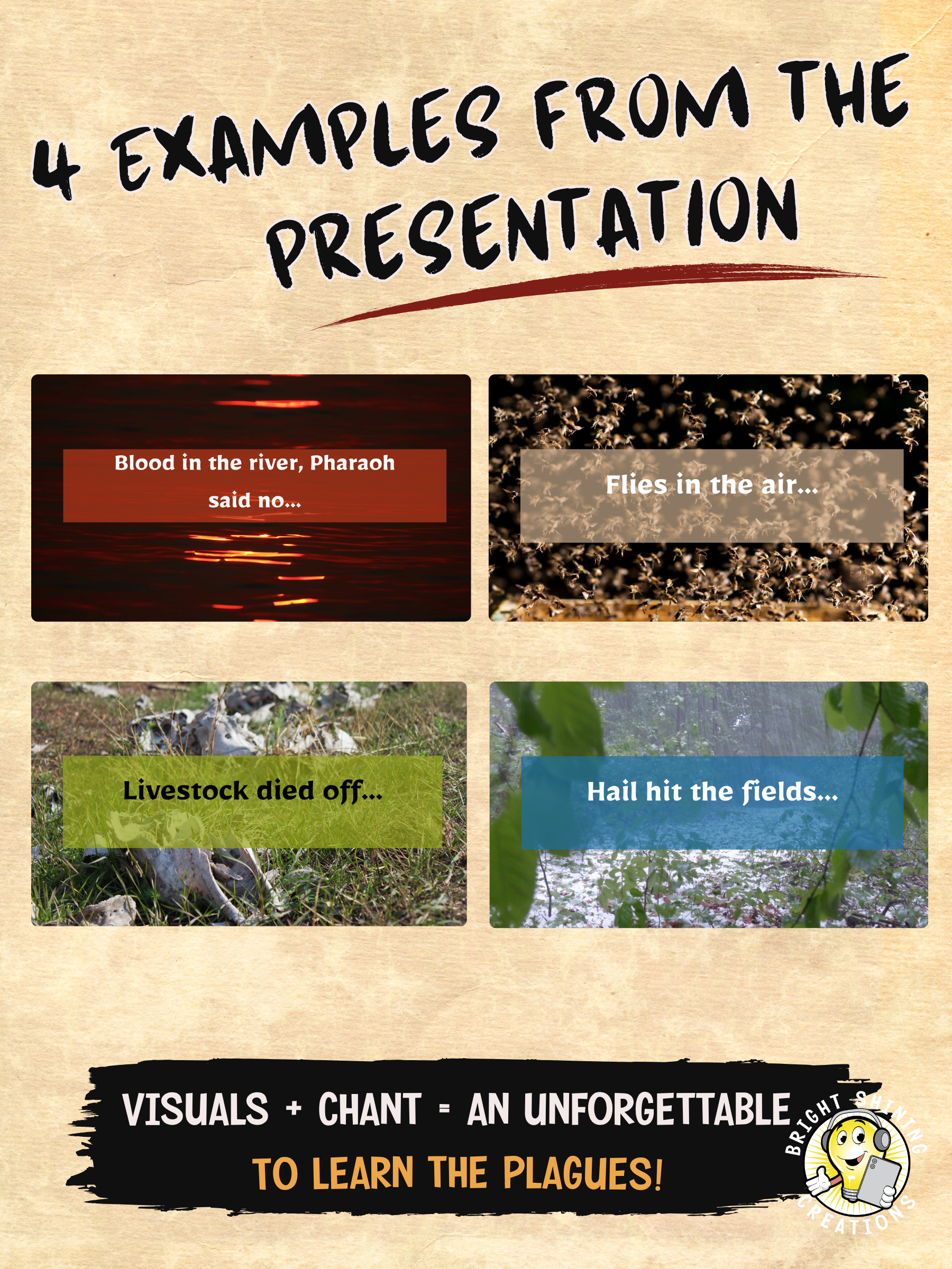 Preview slides from The 10 Plagues Chant presentation